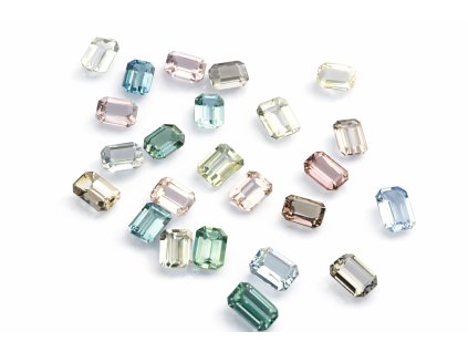 Safír multikolor oktagon KALIBROVANÝ