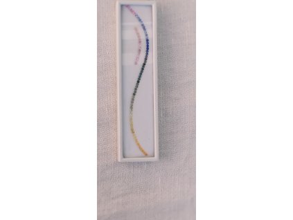 Safírový duhový set, kulatý, průměr 2,5mm, celkem 5,7ct