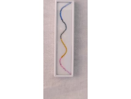 Safírový duhový set, kulatý, průměr 2,5mm, celkem 5,2 ct