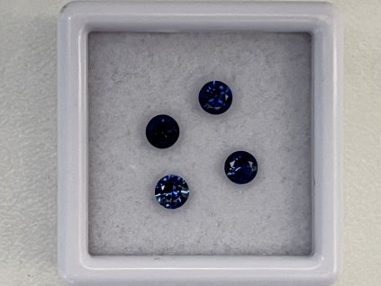 Safír modrý, kulatý, 3,40 - 3,49 mm KALIBROVANÝ