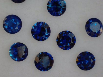 Safír modrý, kulatý, 3,70 - 3,79 mm KALIBROVANÝ