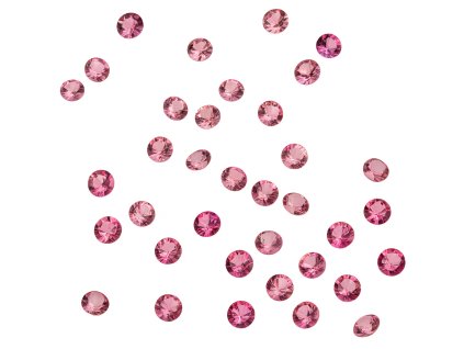 Safír intenzivně růžový kulatý 2 mm KALIBROVANÝ