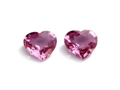 SET Safír růžový srdce 1,38 ct NATURAL CERTIFIKOVÁN