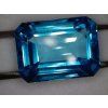Topaz modrý Swiss blue 19,08 ct, emerald cut