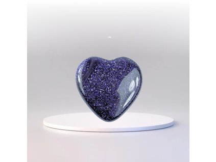 Srdce Avanturin Modrý 20x20mm