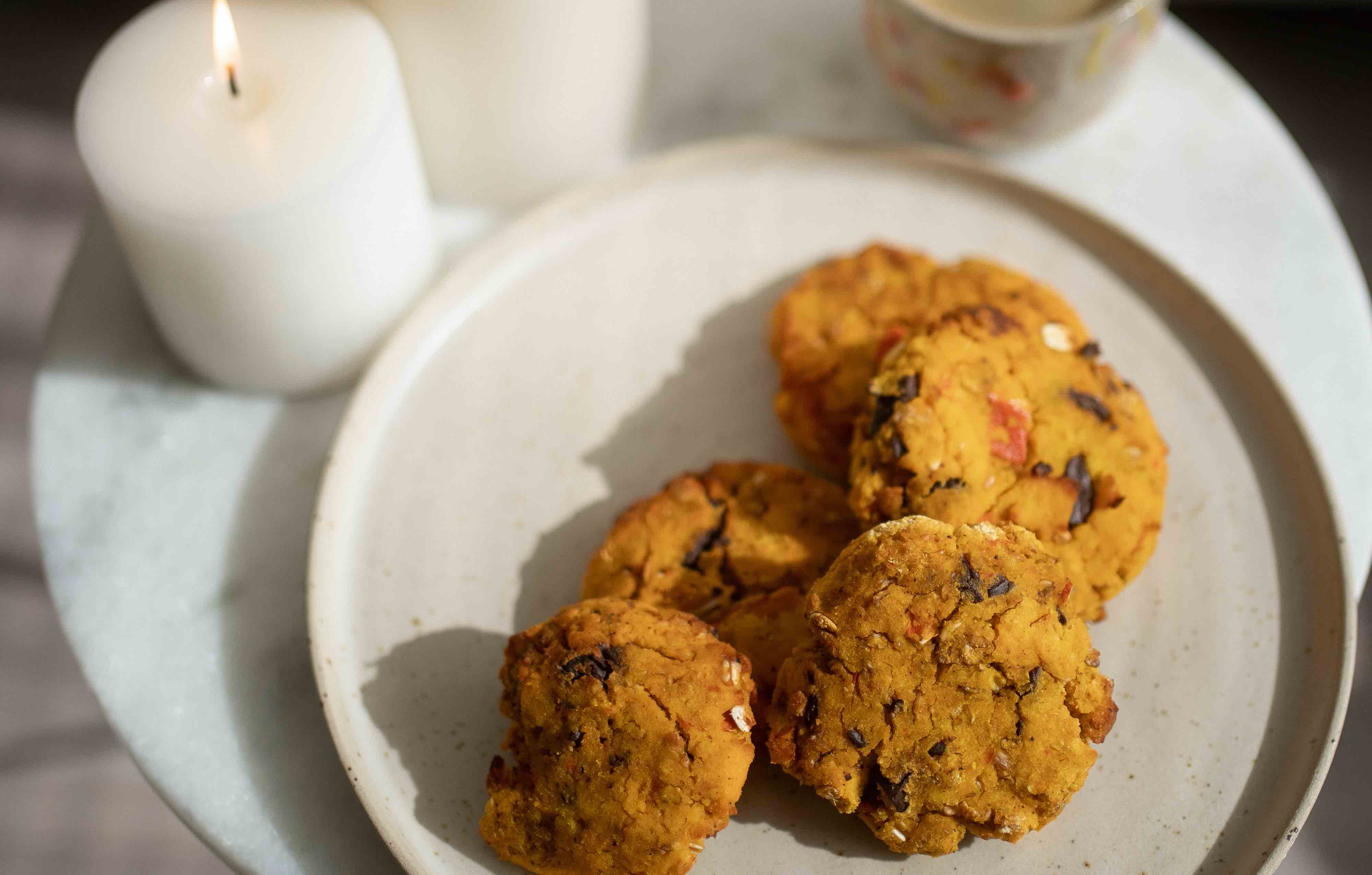 Podzimní dýňové proteinové cookies