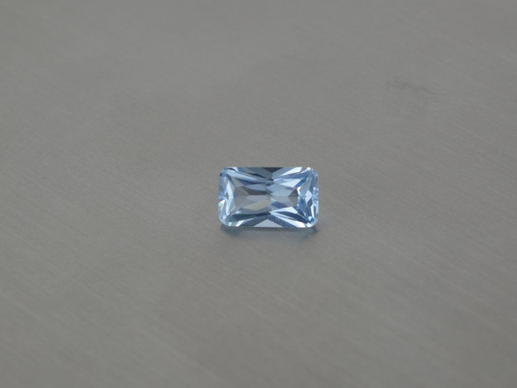 Spinel synthetic octagon 6x10 mm blue color sky topaz