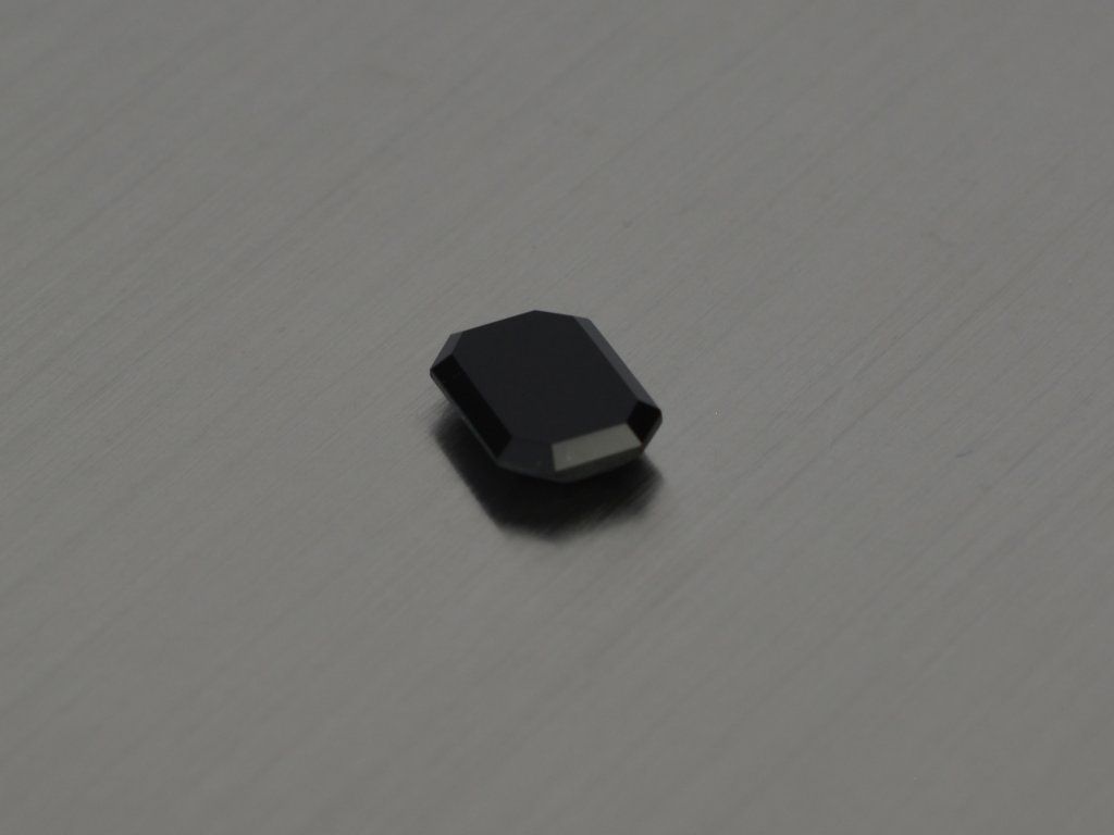 Onyx natural octagon 7x10 mm black flat cabochon