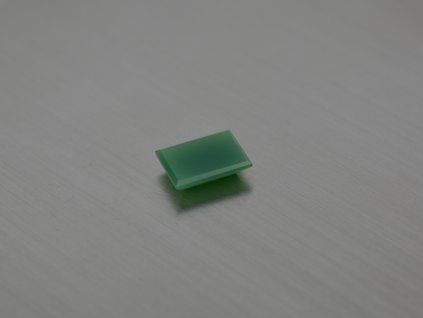 Calcédoine naturelle rectangle 9x12 mm cabochon plate verte