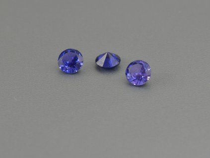 Corindon synthétique rond 5 mm couleur Tanzanite