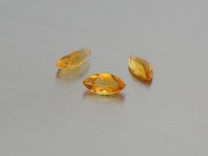 Citrine naturelle marquise 4x8 mm facettée