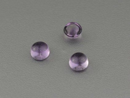 Améthyste naturelle ronde 6.0 mm cabochon