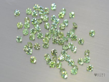 Demantoid přírodní kulatý 2.5 mm fasetovaný