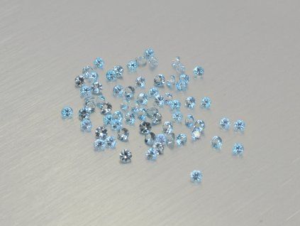 Topaze naturelle ronde 2.0 mm sky blue facettée