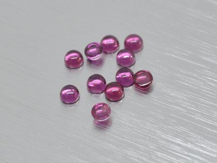 Grenat naturel rond 3.0 mm Rhodolite cabochon