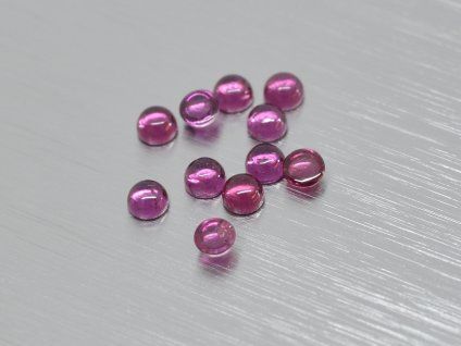 Grenat naturel rond 3.1 mm Rhodolite cabochon