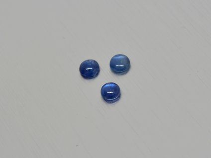 Saphir naturel rond 4 mm cabochon bleu