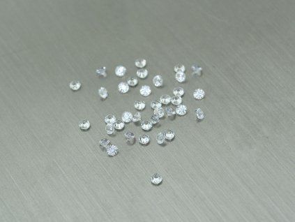 Sapphire natural round 1.4 mm faceted white transparent