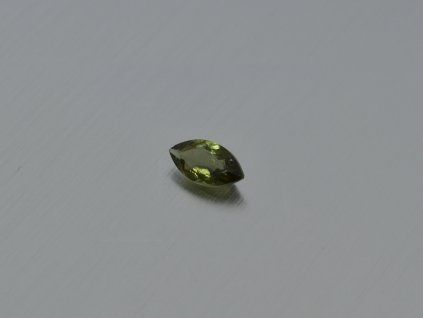 Moldavite naturelle marquise 5x9.5 mm facettée