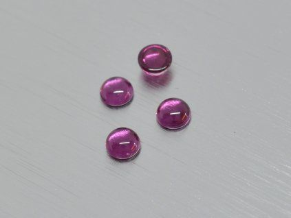 Grenat naturel rond 4 mm Rhodolite cabochon