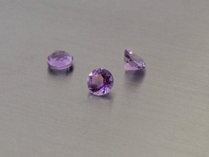 Améthyste naturelle ronde 5.5 mm  facettée