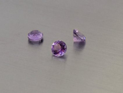 Ametyst naturlicher rund 5.5 mm lila facettiert