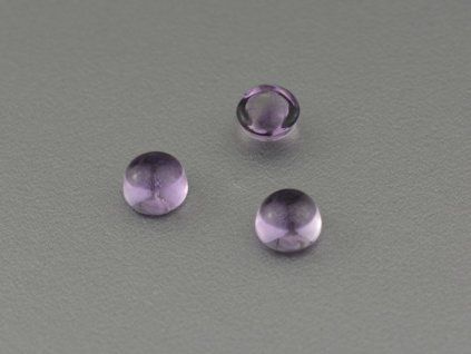 Améthyste naturelle ronde 5.4 mm  cabochon