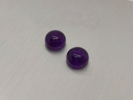 Améthyste naturelle ronde 8 mm  cabochon