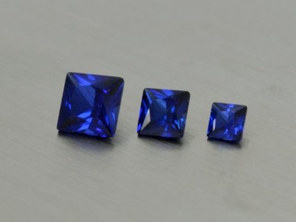 7638 saphir synthetisches quadratisch 2 4 mm blau