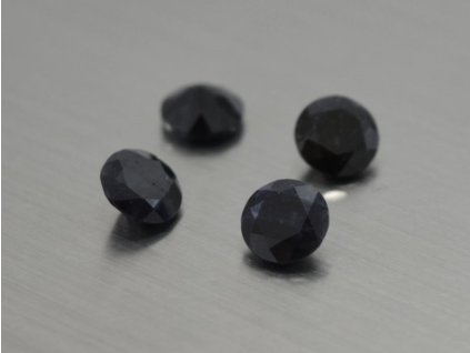 7818 saphir naturlicher rund 6 0 mm schwarz facettiert