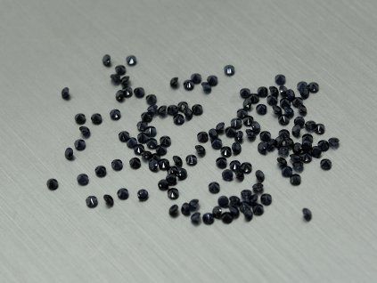 Sapphire natural round 1.25 mm faceted black
