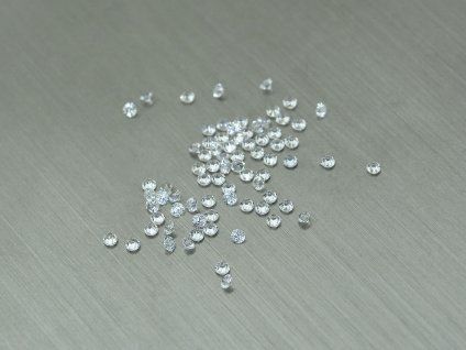 Saphir naturel rond 1.3 mm facetté blanc transparent
