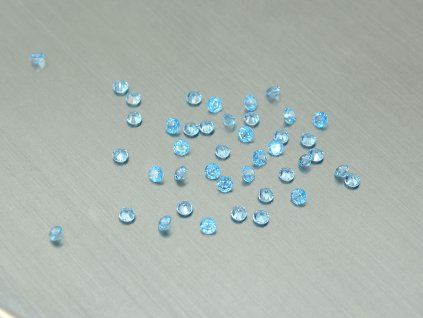 Topaze naturelle ronde 1.5 mm swiss blue facettée