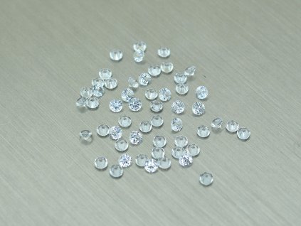 Akvamarín přírodní kulatý 1.75 mm fasetovaný