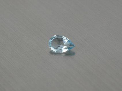 Topaz přírodní hruška 6.0x8.9 mm fasetovaný sky modrý pár