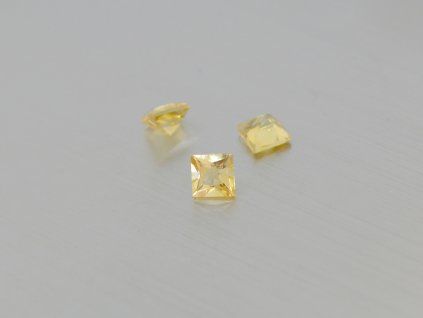 Citrine natural square 4x4 mm faceted