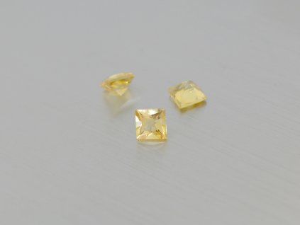 Natürlicher Citrin Quadrat 4x4 mm facettiert