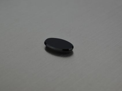 Onyx naturel ovale 8x15 mm  cabochon plat noir