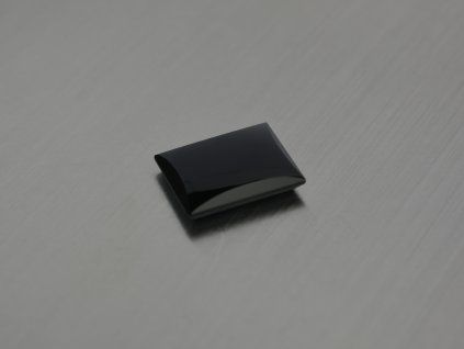Onyx naturel rectangle 12x15 mm  cabochon plat noir