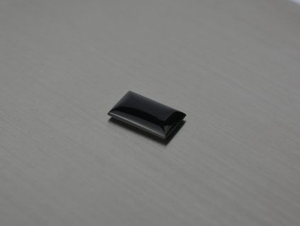 Onyx naturel rectangle 8x14 mm  cabochon plat noir