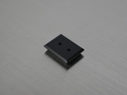 Onyx naturel rectangle 9x12 mm noir buff-top