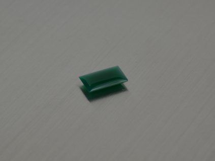 Calcédoine naturelle rectangle 7x11 mm cabochon plate verte