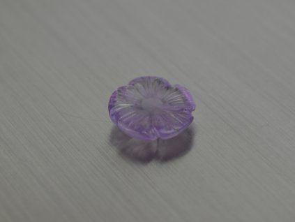 Natürlicher Amethyst Blume 11.9 mm geschnitzt