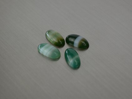 Achát přírodní ovál 6x12 mm kabošon