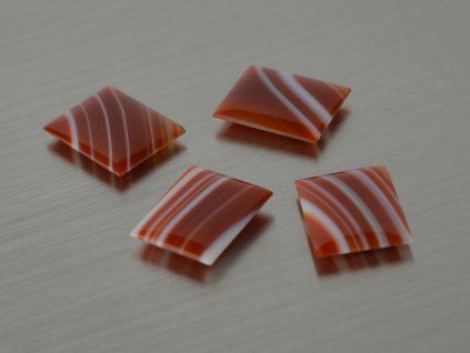 Agate naturelle rectangle 12x15 mm cabochon plate verte