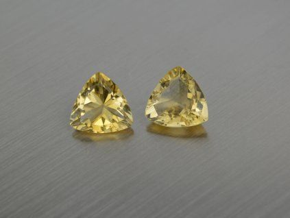 Citrine naturelle trillion 12.x12 mm facettée paire