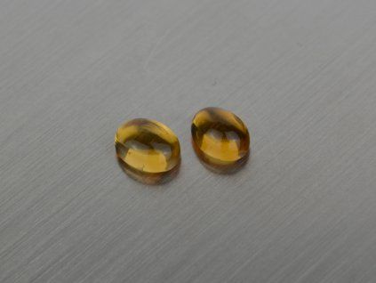 Citrine naturelle ovale 6x8 mm cabochon