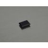 Onyx naturel rectangle 8x11 mm  cabochon plat noir