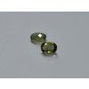 Moldavite naturelle ovale 5.0x7.0 mm facettée paire