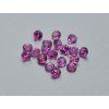 Grenat naturel rond 3 mm Rhodolite facetté violet foncé